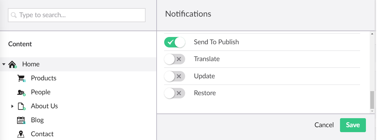 Notifications screen capture